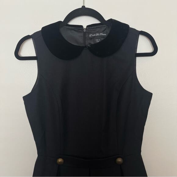 L'ecole Des Femmes - Ecolicre - Size 4 dress - Black - Twee Peter pan collar - Picture 3 of 4